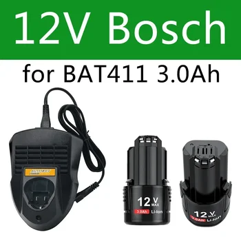 12 В Bosch 3000 мАч BAT411 Сменный аккумулятор 12 В Bosch Аккумулятор для BOSCH BAT412A BAT413A D-70745GOP 2607336013 2607336014 PS20-2 4