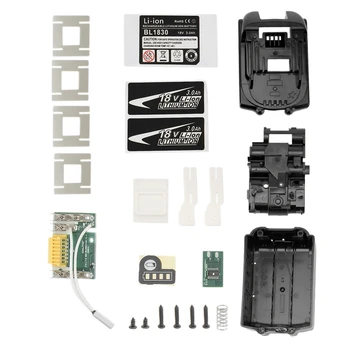 Литий-ионный аккумулятор, коробка для защиты от зарядки, печатная плата для MAKITA 18V BL1830, светодиодный индикатор заряда батареи 2