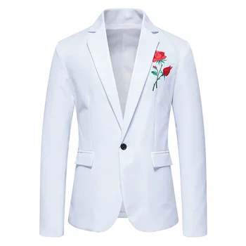 Высококачественный блейзер мужской в британском стиле, элегантная мода, банкетный деловой свадебный костюм высокого класса, свободный пиджак, платье для хозяина 8