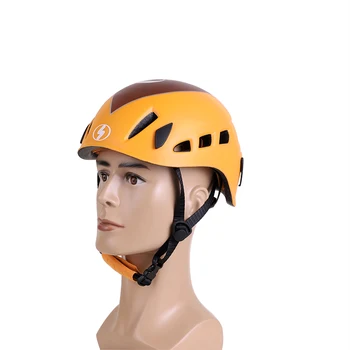 Открытый альпинистский желтый 14-луночный спасательный шлем для промышленной безопасности при скалолазании 23