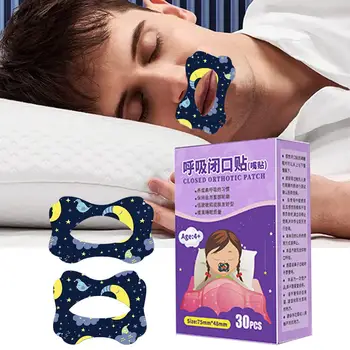 Наклейки от храпа Для детей и взрослых Для ночного сна, для губ, Нетканый Улучшающий дыхание Ортез, Тканевый пластырь для коррекции носа Mo T5u3 16