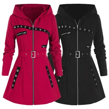 Новые осенние женские Длинные толстовки, пальто с длинным рукавом и принтом, теплая куртка, женская уличная одежда, толстовки на молнии, куртки
