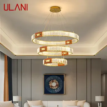 Подвесной светильник ULANI Nordic Crystal, современный креативный кольцевой светильник, Роскошная люстра для гостиной, столовой, декора виллы 15