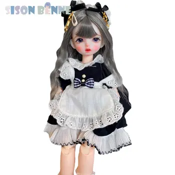 СИСОН БЕННЕ Милая 30-сантиметровая кукла-девочка в модельных туфлях, с расписанным вручную лицом, с готовым макияжем, детская игрушка 16