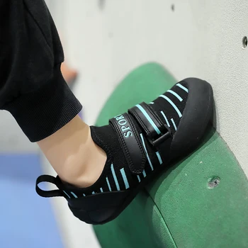 Профессиональная детская обувь для скалолазания, молодежная дышащая обувь для тренировок по скалолазанию, защищающая пальцы ног нескользящей резиной30-39 3