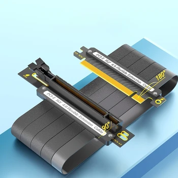 Полноскоростной удлинитель PCIE X16 90 ° 180 ° Вертикальный разъем 20 см Y9RF 2