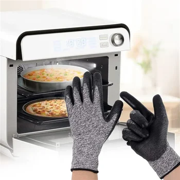 1 пара перчаток для приготовления барбекю на гриле, перчатки для сварки в духовке, высокотемпературные кухонные перчатки для барбекю 12