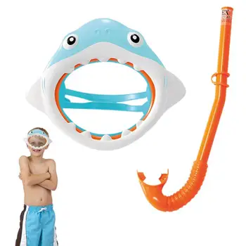 Маска для дайвинга Респиратор для подводного плавания с акулой, Плавательное снаряжение, Водонепроницаемая Противотуманная маска для подводного дыхания 15