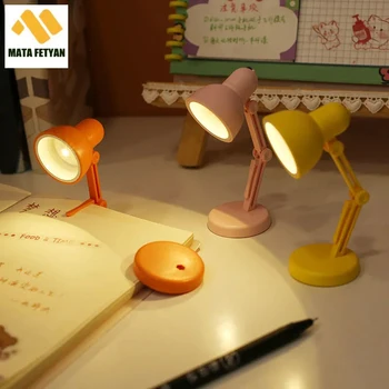 Светодиодная мини-настольная лампа, складывающиеся лампы для чтения книг ночью, Компьютерный ноутбук, стол для ноутбука, защита глаз, ночные светильники