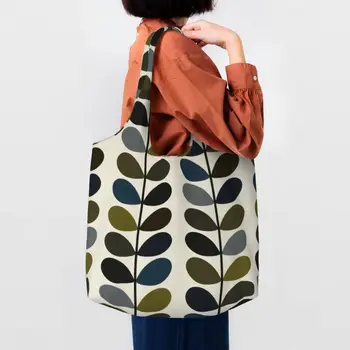 Скандинавские сумки-тоут Orla Kiely с милым принтом из вторичной переработки, портативная холщовая сумка для покупок через плечо 21