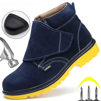 Строительные рабочие ботинки Со стальным носком, промышленная обувь, мужская защитная обувь, непромокаемые сварочные ботинки, защитная обувь 14