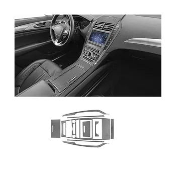 Для Lincoln MKZ 2017-2020 Аксессуары для интерьера Наклейка для отделки крышки воздуховода центрального механизма управления -Мягкое углеродное волокно 19