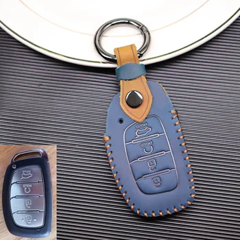 Для чехла для ключей от автомобиля Hyundai/брелка/держателя ключей из натуральной кожи 23