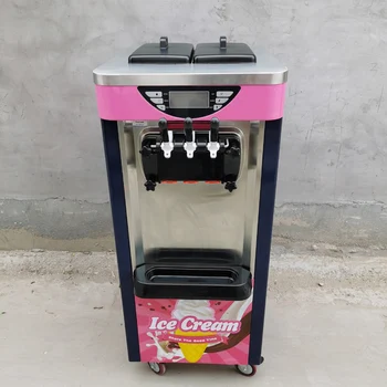 Машина для производства мороженого PBOBP коммерческого цвета с тремя головками Новой полностью интеллектуальной автоматической очистки 21