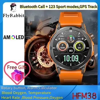 FlyRabbit Новые 2024 смарт-часы мужские с полным кругом сенсорного экрана Bluetooth call smartwatch водонепроницаемые спортивные часы для занятий фитнесом 20