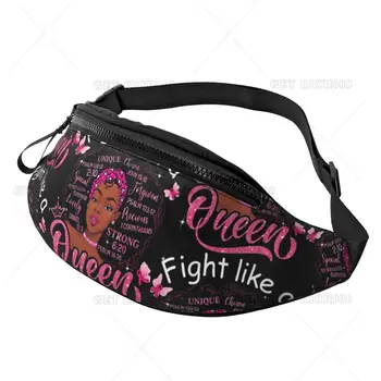 Розовая женская нагрудная сумка Afro для взрослых из полиэстера для женщин в стиле унисекс в повседневном стиле 6