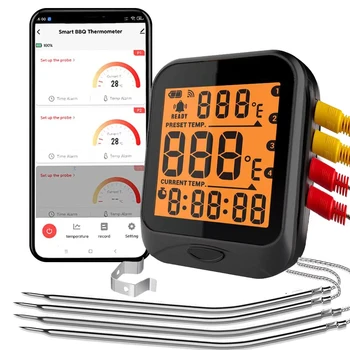 Tuya Bluetooth Термометр для барбекю приложение Smart Life ЖК-экран Кухня Для приготовления пищи Термометр для мяса Измеритель температуры воды Молока масла 15