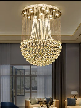 Настраиваемый современный дизайн, длинная люстра для освещения коридора отеля, лестницы виллы, внутреннего декоративного подвесного светильника 20