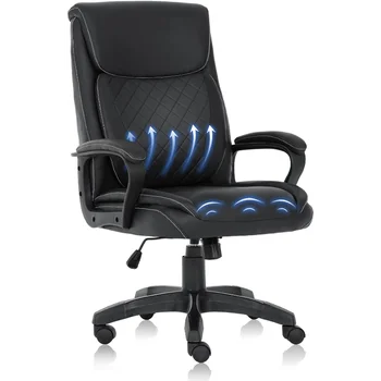 Офисное кресло для руководителя, Эргономичный Игровой стол с высокой спинкой, регулируемый Большой и высокий Домашний компьютер из искусственной кожи M