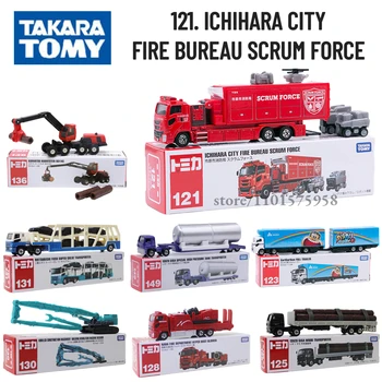 Специальный прицеп Takara Tomy Tomica, 121. Пожарное БЮРО ГОРОДА Итихара, масштабная модель грузовика SCRUM FORCE, миниатюрная игрушка для мальчика 15