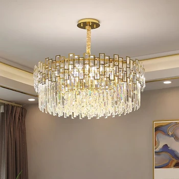Современная настольная лампа для гостиной, спальни, роскошная люстра с золотым освещением, роскошный дизайн, высококачественная хрустальная интерьерная люстра 20