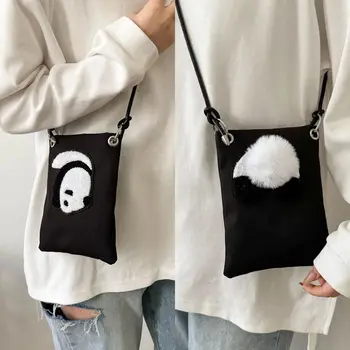 Корейский стиль симпатичные панды телефон сумка двойной боковой узор Crossbody мешок 3D кукла сумочка меньшинств дизайн портмоне