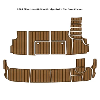 2004 Silverton 410 Спортивный мостик, платформа для плавания, коврик для кокпита, коврик для пола из EVA для лодки 1