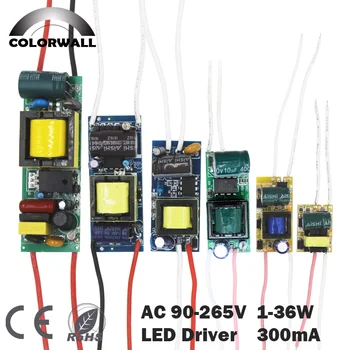 Светодиодный драйвер мощностью 1-36 Вт, источник питания AC90-265V, постоянные трансформаторы для точечной лампы, микросхема лампочки
