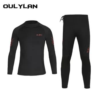 Oulylan Водолазный костюм 1,5 ММ Мужской гидрокостюм из неопрена для подводного серфинга, куртка для подводной охоты, брюки, одежда, гидрокостюм для женщин 21