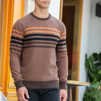 Уличная одежда, полосатый свитер, мужские повседневные Пуловеры, Брендовый хлопковый свитер для мужчин, Новые Зимние Высококачественные мужские свитера 13