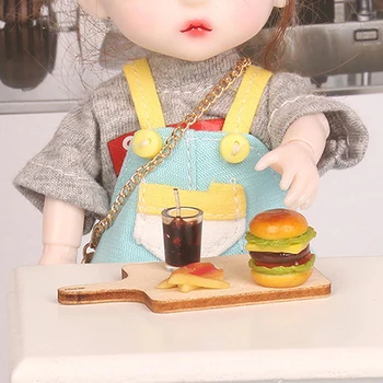 1 комплект кухонных принадлежностей 1: 12, миниатюрный кукольный домик, чашка для гамбургера, кока-колы, картофель фри, модель фаст-фуда для игры в кукольный дом, детская игрушка 21