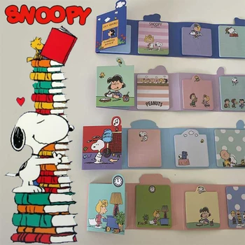 Стикеры Snoopy, аниме, студенческий блокнот, закладка, школьные канцелярские принадлежности, канцелярские принадлежности, клейкие наклейки для страниц, книжные маркеры. 7