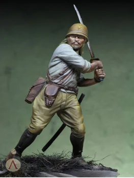 1/24 75 мм древний офицер Банзай Бирмы 1942 года выпуска 75 мм игрушечная модель из смолы Миниатюрная фигурка из смолы в разобранном виде Неокрашенная 23