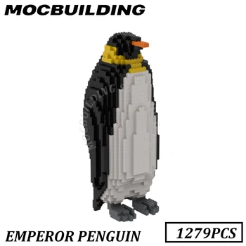 Скульптура Императорского пингвина, строительные блоки Moc, кирпичи, игрушки Blackbird 