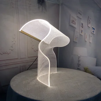Дизайн ощущение атмосферы торшер в форме лампы для спальни красная акриловая настольная лампа для гостиной 13
