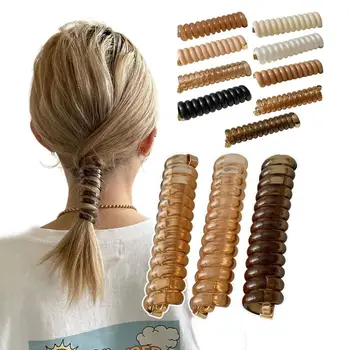 Резиновая Телефонная линия в Корейском стиле, Веревка для волос, Прочная Прозрачная Эластичная Пластиковая Веревка для волос 13