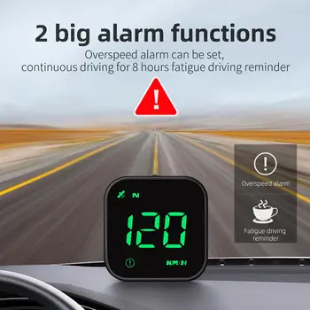 Универсальный GPS HUD головной дисплей Светодиодный автоматический спидометр Интеллектуальное цифровое напоминание о превышении скорости для всех автомобилей Автомобильные аксессуары 19