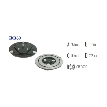 EK363 автоматическая СТУПИЦА СЦЕПЛЕНИЯ компрессора переменного тока GM QS90 для OPEL MOKKA/ ADAM 95059818 / AKT200A4408A / AKT011H403G 8