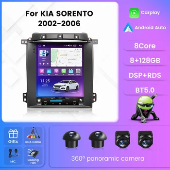 Автомобильное радио Tesla Style Android all in one Для Kia Sorento BL 2002-2006 Мультимедийный плеер GPS Навигация Carplay Android Auto bt 1
