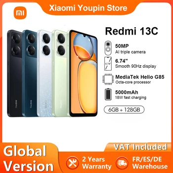 Глобальная версия Xiaomi Redmi 13C 6GB 128GB Смартфон MTK Helio G85 Восьмиядерный 6,74 