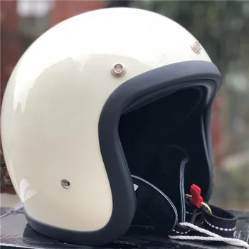 Мотоциклетный шлем из стекловолокна TT & COCASCOS Motobike Touring Casque DOT, одобренный ЕЭК, Kask Helm Cafe Racer, шлемы с открытым лицом Унисекс 13