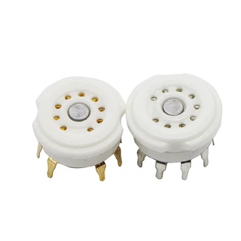 Керамический 9-контактный держатель трубки Eectronic GZ9-Y-G для печатных плат подходит для электронных ламп типа 12AX7 12AT7 12AU7. 7