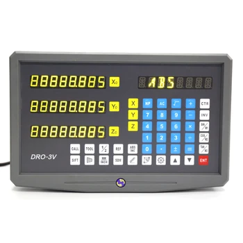 НОВЫЙ DRO-3V с 3-осевой цифровой индикацией, фрезерный станок DRO 110V / 220V, экран счетчика дисплея, монитор с 3-осевым индикатором 12