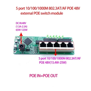 Стандартный протокол 802.3AF/AT 48V POE OUT/48V poe-коммутатор POE poort 1000 Мбит/с; модуль коммутатора 10