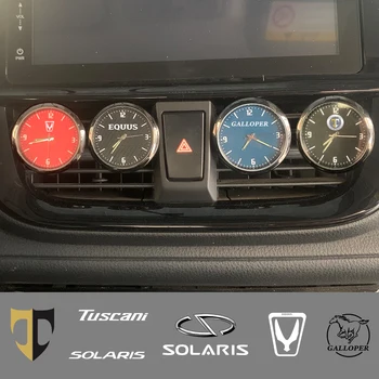 Автомобильные Кварцевые Часы Для Украшения Приборной Панели Автомобиля Для Hyundai N line Equus Galloper Solaris Tuscani GDi i20 i25 i30 Седан Solaris 19