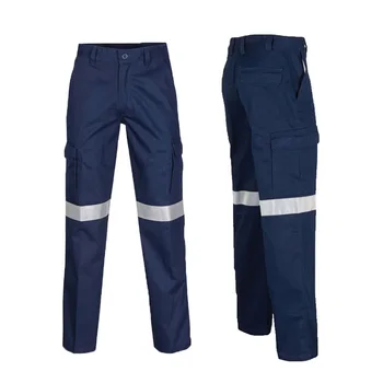 Мужские рабочие форменные брюки из 100% хлопка, светоотражающие рабочие брюки с высокой видимостью, мужские брюки-карго для дорожных маляров, рабочая одежда 13