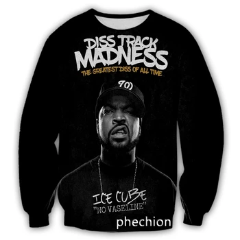 phechion, Новая мужская/женская повседневная толстовка с 3D-принтом Ice Cube, модная уличная одежда, Мужская Свободная спортивная толстовка D68 15