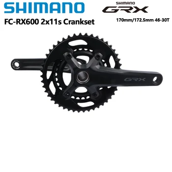 Шатун Shimano GRX RX600 2x11S 170 Мм 172,5 ММ 46-30 Т Звездообразное колесо GRX Гравийный Шатун 22 скорости RS501 PF BB RS500 BSA 10