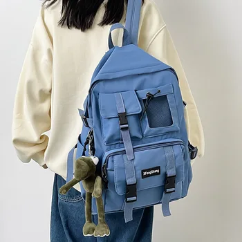Рюкзак для ноутбука для подростков, Многофункциональная Женская Мужская холщовая школьная сумка, высококачественные студенческие рюкзаки, Модный школьный рюкзак для мальчиков и девочек 12