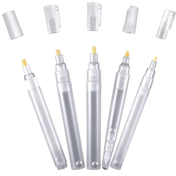 5шт Пустых маркеров для заправки краски Пустые ручки для многоразового использования Пустой Многоразовый маркер для рисования Прозрачный тюбик для ручек 13